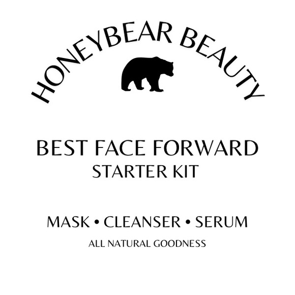 HoneyBear Beauty Best Face Forward 3-Piece Starter Kit - Mask Face Wash Serum